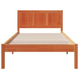 Berkfield Home Wax Brown Pine Bed Frame Wax brown Solid Pine wood 80 x 200 cm - thumbnail 6