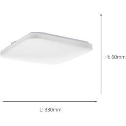 Loops Sleek White LED Bathroom Ceiling - Light Perfect for Indoor Home Use - thumbnail 4