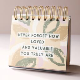 Lisa Angel Women's Weekly Positivity Floral Desktop Flip Chart in Mid Blue - thumbnail 2