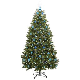 Berkfield Home Elegant Artificial Christmas Tree with Stand Green 210 cm PVC and - thumbnail 1