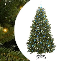 Berkfield Home Elegant Artificial Christmas Tree with Stand Green 210 cm PVC and - thumbnail 3