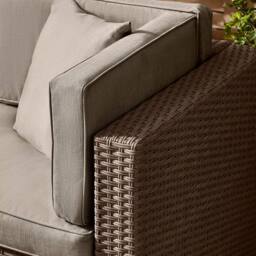FurnitureboxUK Orlando 4 Seat Modular Outdoor Garden Rattan Sofa in Brown - thumbnail 5