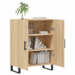 Berkfield Home Sideboard Sonoma Oak 69.5x34x90 cm Engineered Wood in Brown - thumbnail 4