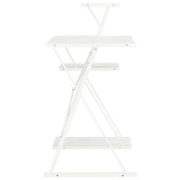 Berkfield Home Elegant Desk with Shelf White 116x50x93 cm - Size: 116 x 50 x 93 cm - thumbnail 1