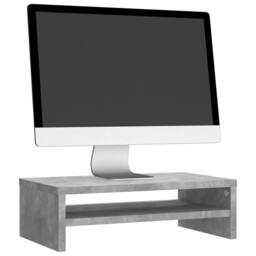 Berkfield Home Monitor Stand Concrete Grey 42x24x13 cm Engineered Wood - Size: 42 x 24 x 13 cm