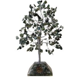 KDMD Gemstone Tree with Organite Base - 320 Stone - Moss Agate in Green - thumbnail 3