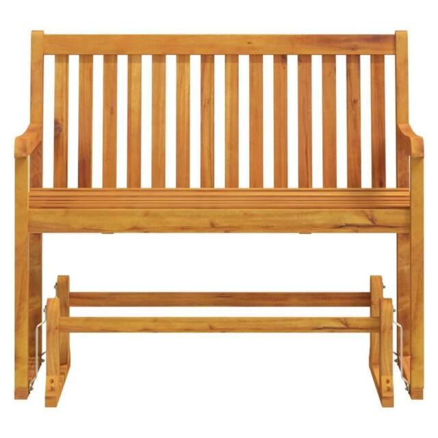 Berkfield Home Garden Swing Bench 110 cm Solid Acacia Wood in Brown - image 1