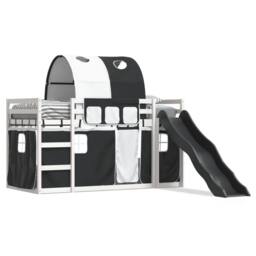 Berkfield Home Bunk Bed without Mattress with Slide White & Black 90x200 cm