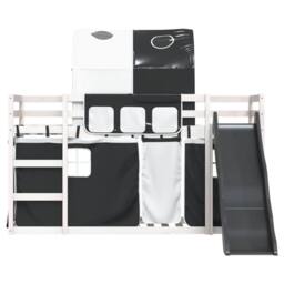 Berkfield Home Bunk Bed without Mattress with Slide White & Black 90x200 cm - thumbnail 7