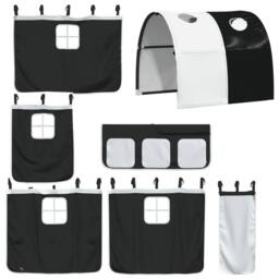 Berkfield Home Bunk Bed without Mattress with Slide White & Black 90x200 cm - thumbnail 6