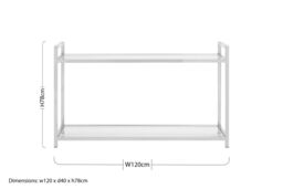 Orsina Luxe Design Console Table In Metal & Glass, Modern Table For Hallway, Distinctive Table For Livingroom in Silver - thumbnail 5