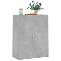 Berkfield Home Wall Mounted Cabinet Concrete Grey 69.5x34x90 cm - thumbnail 4