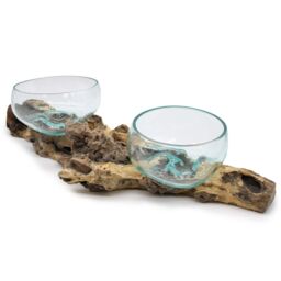 KDMD Molton Glass on XLarge Double Stand - 70cm in Brown - thumbnail 1