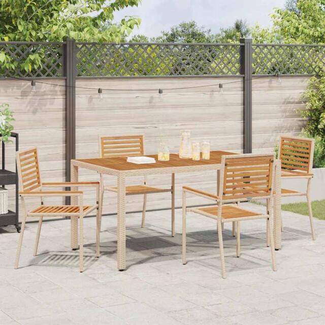 Berkfield Home Outdoor Chairs 4 pcs 54 x 56 x 90 cm in Cream - image 1