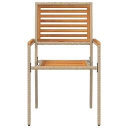 Berkfield Home Outdoor Chairs 4 pcs 54 x 56 x 90 cm in Cream - thumbnail 5