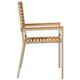 Berkfield Home Outdoor Chairs 4 pcs 54 x 56 x 90 cm in Cream - thumbnail 6