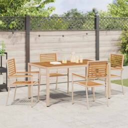 Berkfield Home Outdoor Chairs 4 pcs 54 x 56 x 90 cm in Cream - thumbnail 1