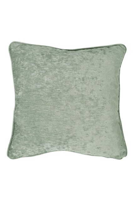 Curtina 'Textured Chenille' Textured Filled Cushion in Green - Size: 43 cm x 43 cm - image 1