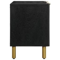 Berkfield Home TV Cabinet Black 105x33x46 cm Engineered Wood - Size: 105 x 33 x 46 cm - thumbnail 4