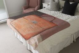 Benjamin Tate Design Brown Bag Blanket in Natural - Size: 120 cm x 150 cm - thumbnail 3