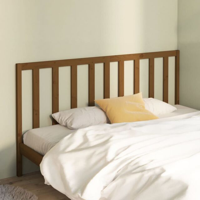 Berkfield Home Bed Headboard Honey Brown 206x4x100 cm Solid Wood Pine - Size: 206 x 4 x 100 cm - image 1