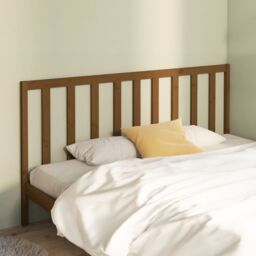 Berkfield Home Bed Headboard Honey Brown 206x4x100 cm Solid Wood Pine - Size: 206 x 4 x 100 cm - thumbnail 1