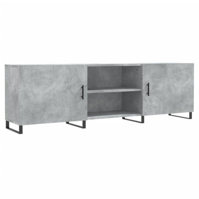 Berkfield Home TV Cabinet Concrete Grey 150x30x50 cm Engineered Wood - Size: 150 x 30 x 50 cm - image 1