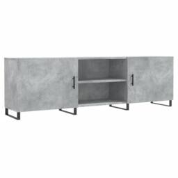 Berkfield Home TV Cabinet Concrete Grey 150x30x50 cm Engineered Wood - Size: 150 x 30 x 50 cm - thumbnail 1