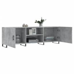 Berkfield Home TV Cabinet Concrete Grey 150x30x50 cm Engineered Wood - Size: 150 x 30 x 50 cm - thumbnail 4