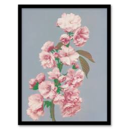 Artery8 Ogawa Kazumasa Framed Wall Art Print Cherry Blossom Flower Bloom in Pink - Size: A4 - thumbnail 1