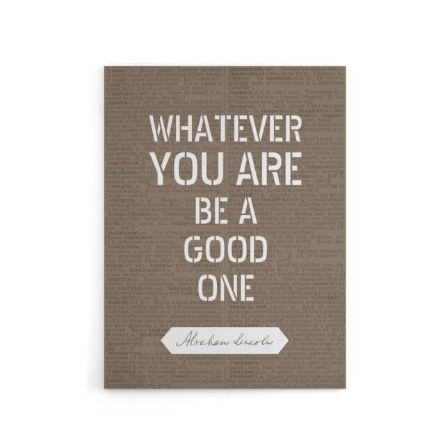 "Artery8 Dictionary Page Quote Abraham Lincoln Canvas Wall Art Print in Brown - Size: W18"" x H24""" - image 1