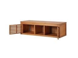 Vente-unique Acacia Wood Wall-Hung Bathroom Unit With Double Basin - 130 Cm in Walnut - thumbnail 5