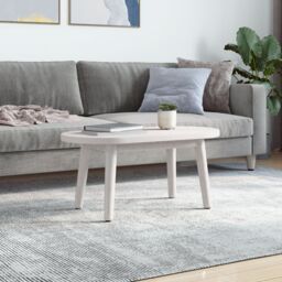 Berkfield Home Table Top White 60x30x2.5 cm Solid Wood Pine Oval - thumbnail 2