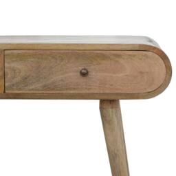 Wyld Haus Florence Oval 2 Drawer Mango Wood Console Table Natural Brown - thumbnail 7