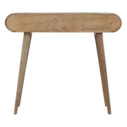 Wyld Haus Florence Oval 2 Drawer Mango Wood Console Table Natural Brown - thumbnail 9