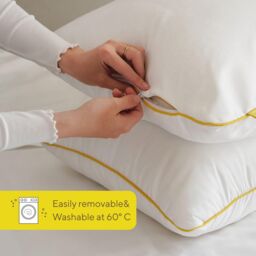 Brightr Sleep Copper Infused Hypoallergenic Pillow Protector in White - thumbnail 4