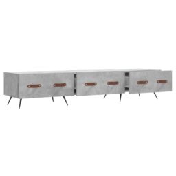 Berkfield Home TV Cabinet Concrete Grey 150x36x30 cm Engineered Wood - Size: 150 x 36 x 30 cm - thumbnail 6