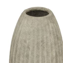 Wyld Haus Vale of Lilies Large Light Grey Aged Olpe Ceramic Vase - thumbnail 3