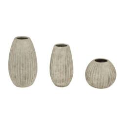 Wyld Haus Vale of Lilies Large Light Grey Aged Olpe Ceramic Vase - thumbnail 6