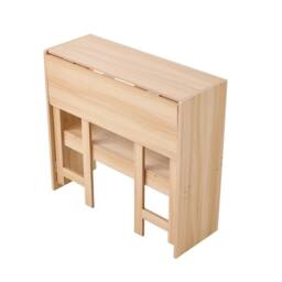 EONLION Natural Folding Desk Small Computer Table - Size: 100 cm - thumbnail 5
