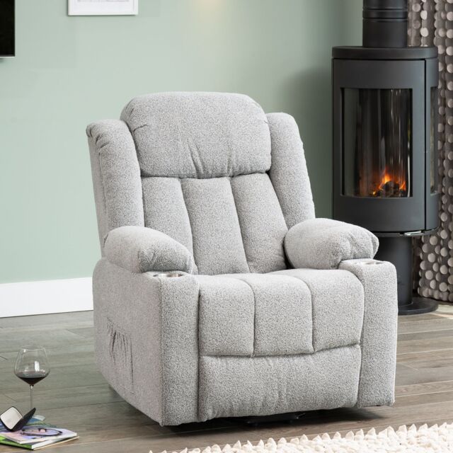 Artemis Home Redding Dual Motor Electric Lift Assist Recliner Chair with Massage & Heat in Light Grey - image 1
