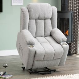 Artemis Home Redding Dual Motor Electric Lift Assist Recliner Chair with Massage & Heat in Light Grey - thumbnail 2