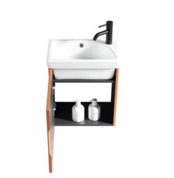 Bathroom Kingdom Flauto Orange Wall Hung Cloakroom Vanity Basin 450mm - thumbnail 3