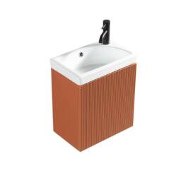 Bathroom Kingdom Flauto Orange Wall Hung Cloakroom Vanity Basin 450mm - thumbnail 1