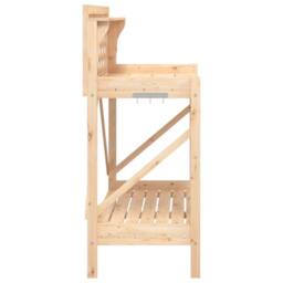 Berkfield Home Potting Bench with Trellis Solid Wood Fir in Light Brown - thumbnail 6