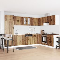 "Berkfield Home Sink Base Cabinet¬†""Porto"" with Sink Old Wood 80x46x84, 5 cm¬†Engineered Wood in Brown" - thumbnail 1