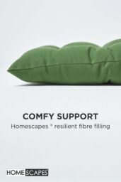 Homescapes Garden Bench Cushion Luxury 2 Seater Cotton Indoor Outdoor Pad, 108 x 42cm in Dark Olive - Size: 108 x 42 cm - thumbnail 4