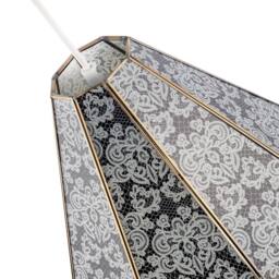 Happy Homewares Classic Traditional White Floral Glass Pendant Ceiling Lighting Shade - thumbnail 3
