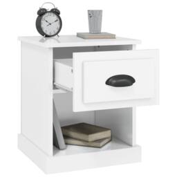Berkfield Home Durable Bedside Cabinet High Gloss White 39x39x47.5 cm Engineered Wood - thumbnail 5