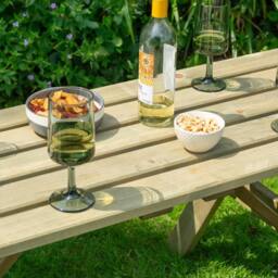 Rowlinsons 4 Feet Traditional Outdoor 4 Seater Picnic Table, L120 x W120 x H71 cm in Natural - thumbnail 7